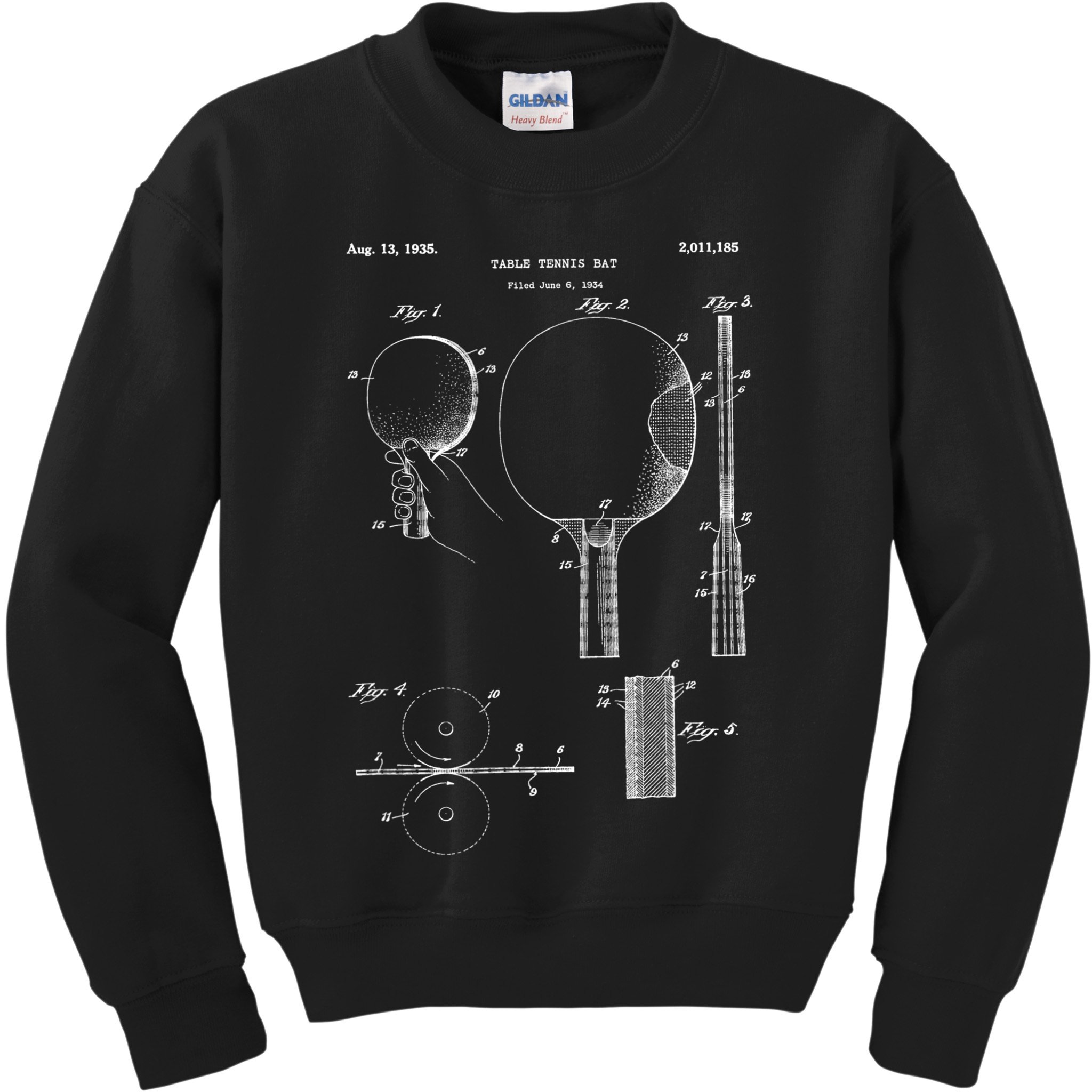 Funny Retro Ping Pong Paddle Gift Vintage Table Tennis Gift Kids Sweatshirt