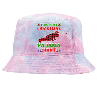 Funny Red Panda Lover Xmas Gift Matching Red Panda Christmas Funny Gift Tie-Dyed Bucket Hat