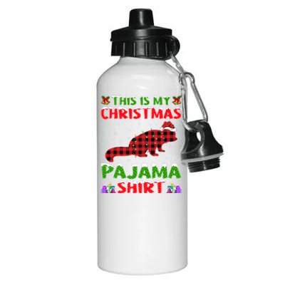 Funny Red Panda Lover Xmas Gift Matching Red Panda Christmas Funny Gift Aluminum Water Bottle