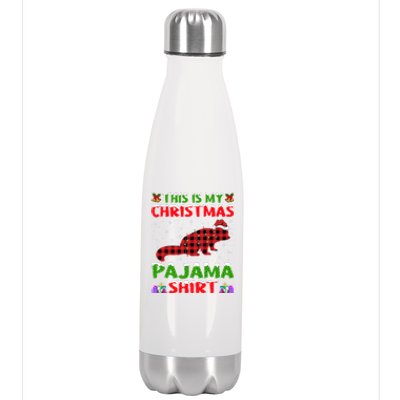 Funny Red Panda Lover Xmas Gift Matching Red Panda Christmas Funny Gift Stainless Steel Insulated Water Bottle