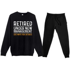 Funny Retirement Party Dad Humor Premium Crewneck Sweatsuit Set