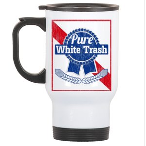 Funny Redneck Pure White Trash Stainless Steel Travel Mug