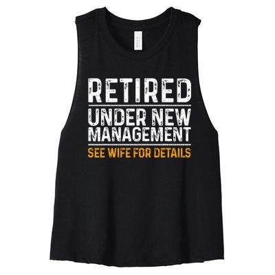 Funny Retiret Party Dad Humor Classic Fit Women's Racerback Cropped Tank