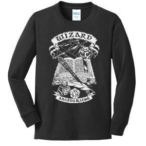 Fantasy Role Playing Game Wizard Kids Long Sleeve Shirt