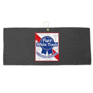 Funny Redneck Pure White Trash Large Microfiber Waffle Golf Towel