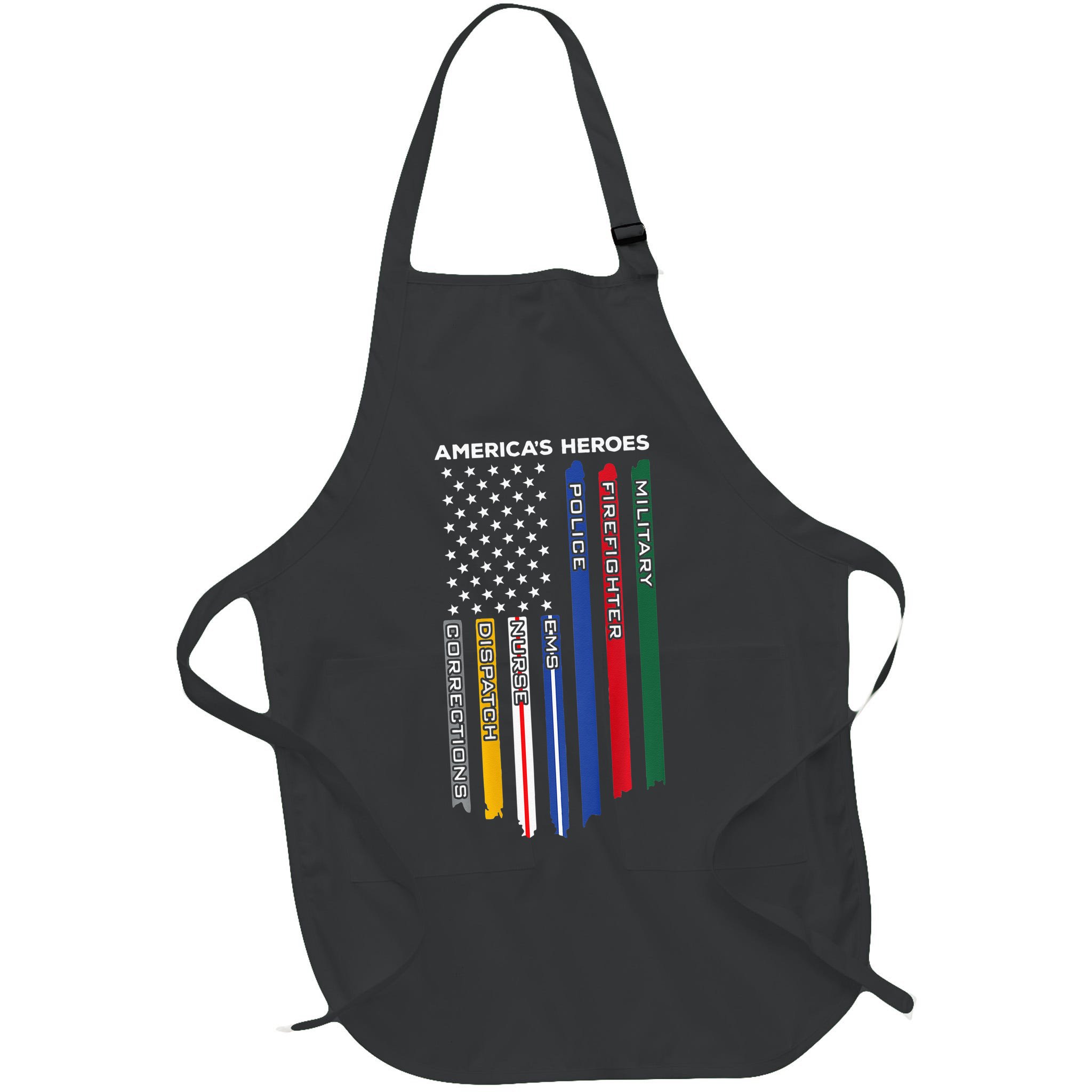 First Responders Police Military Firefighter Nurse BACK Apron