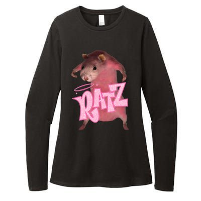 Funny Ratz Pink Rat Ratz Meme Womens CVC Long Sleeve Shirt