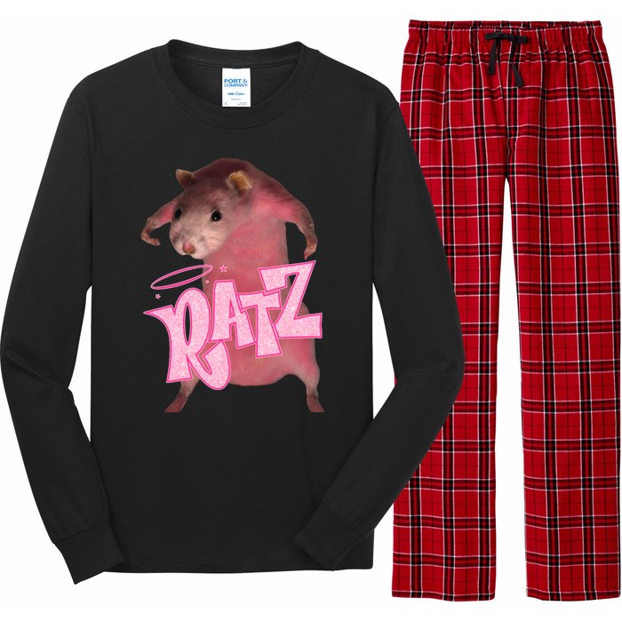 Funny Ratz Pink Rat Ratz Meme Long Sleeve Pajama Set