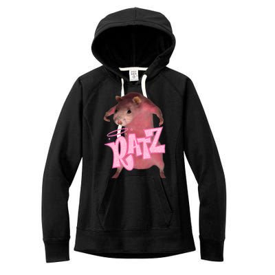 Funny Ratz Pink Rat Ratz Meme Women's Fleece Hoodie