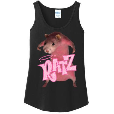 Funny Ratz Pink Rat Ratz Meme Ladies Essential Tank