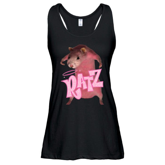 Funny Ratz Pink Rat Ratz Meme Ladies Essential Flowy Tank