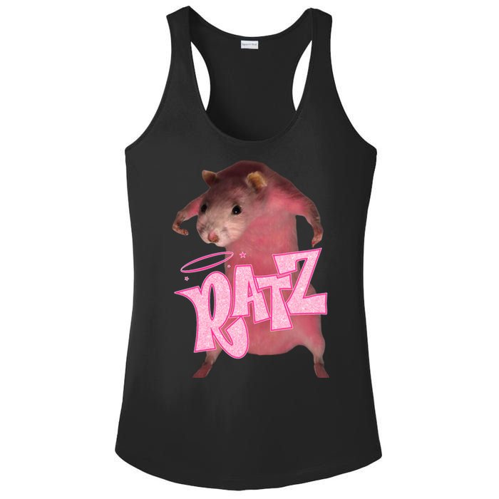 Funny Ratz Pink Rat Ratz Meme Ladies PosiCharge Competitor Racerback Tank