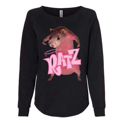 Funny Ratz Pink Rat Ratz Meme Womens California Wash Sweatshirt