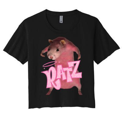 Funny Ratz Pink Rat Ratz Meme Women's Crop Top Tee