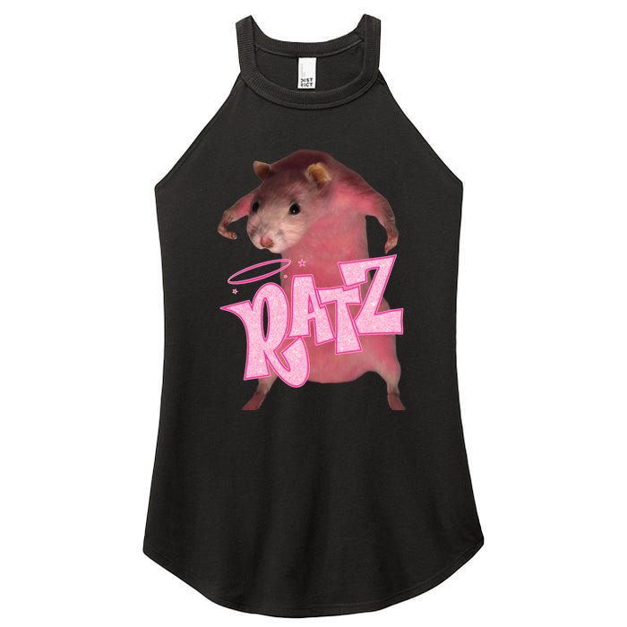 Funny Ratz Pink Rat Ratz Meme Women's Perfect Tri Rocker Tank