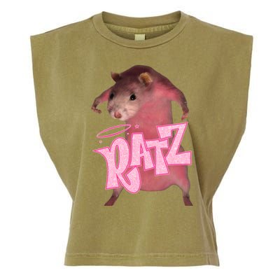 Funny Ratz Pink Rat Ratz Meme Garment-Dyed Women's Muscle Tee