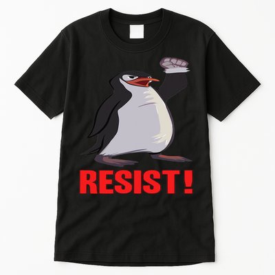 Funny Resist Penguin Activism Vintage Penguins Protest 2025 Tall T-Shirt