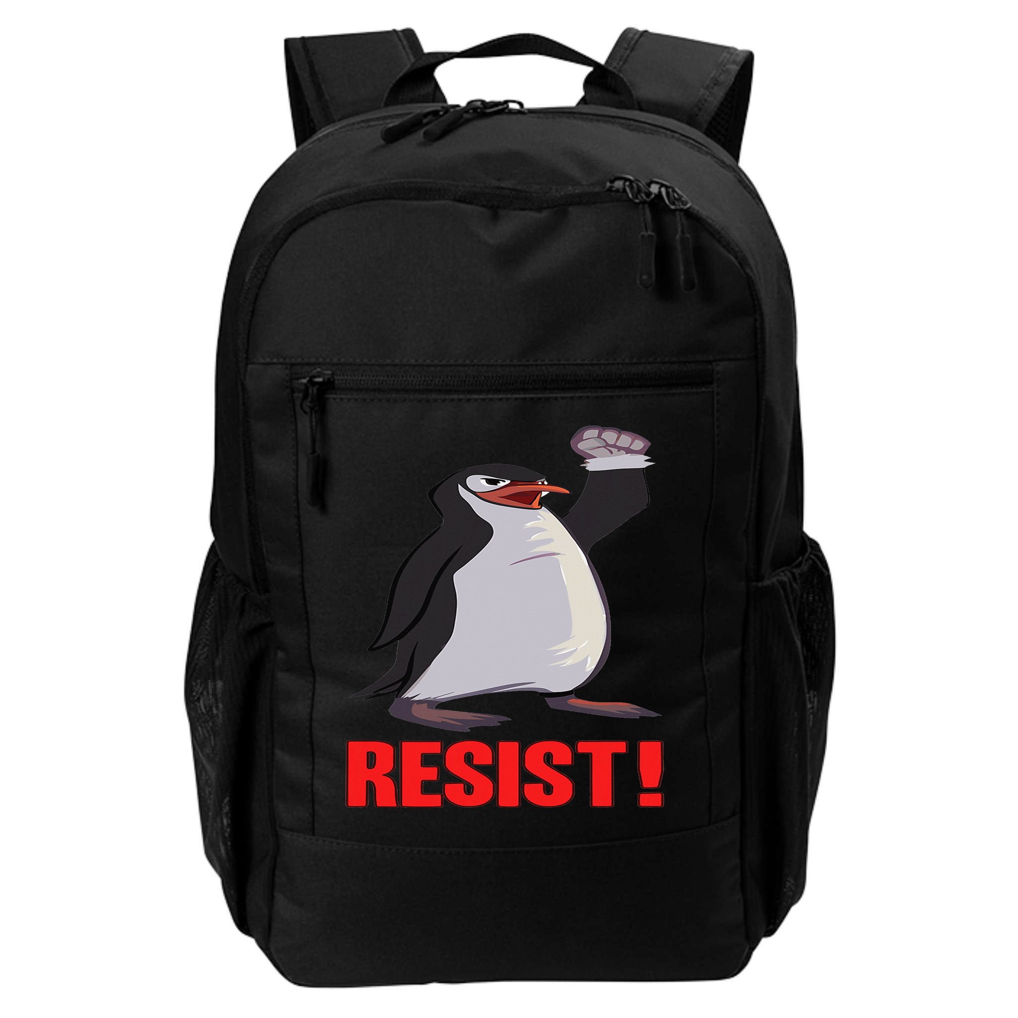 Funny Resist Penguin Activism Vintage Penguins Protest 2025 Backpack