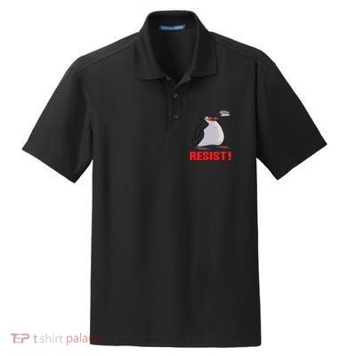 Funny Resist Penguin Activism Vintage Penguins Protest 2025 Dry Zone Grid Polo