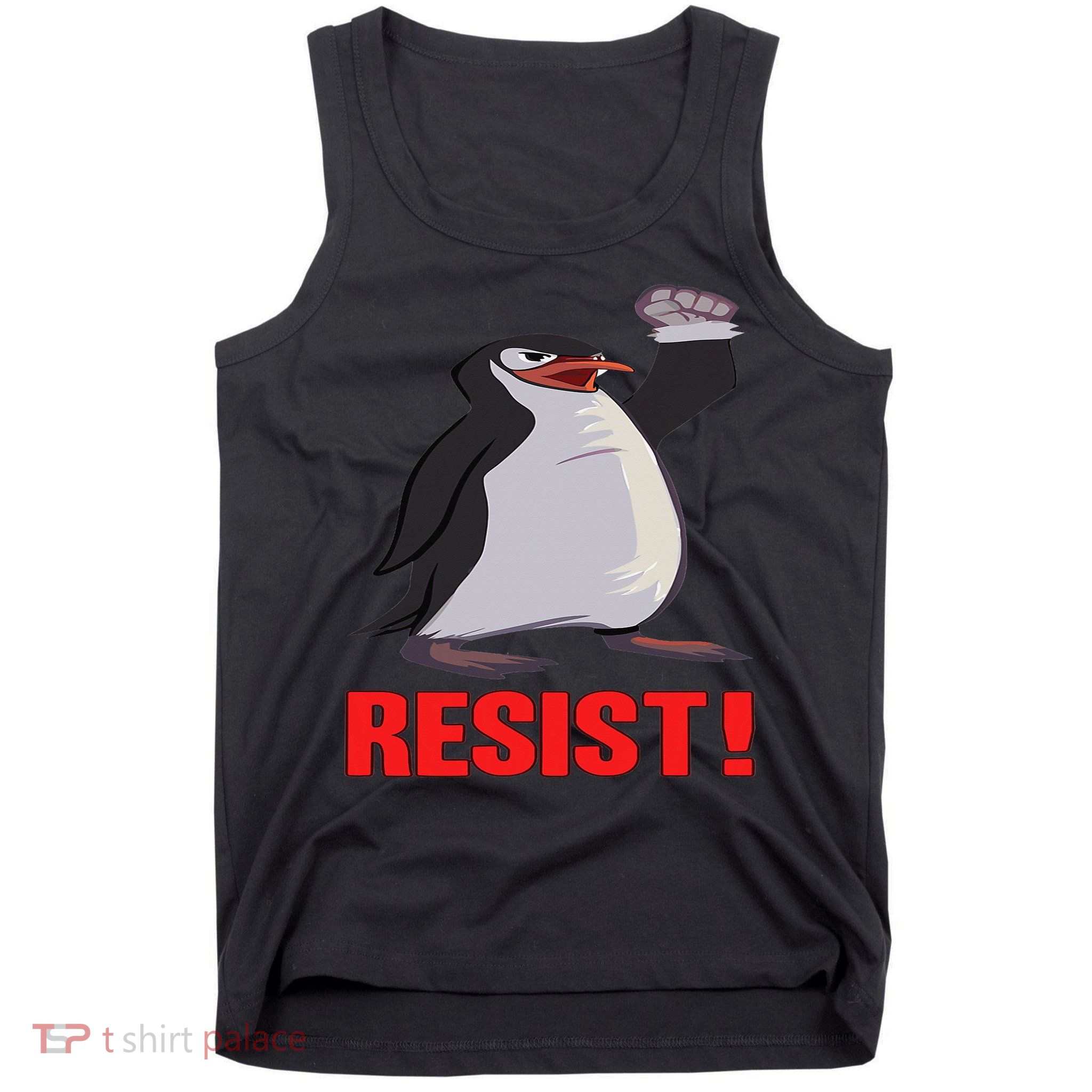 Funny Resist Penguin Activism Vintage Penguins Protest 2025 Tank Top