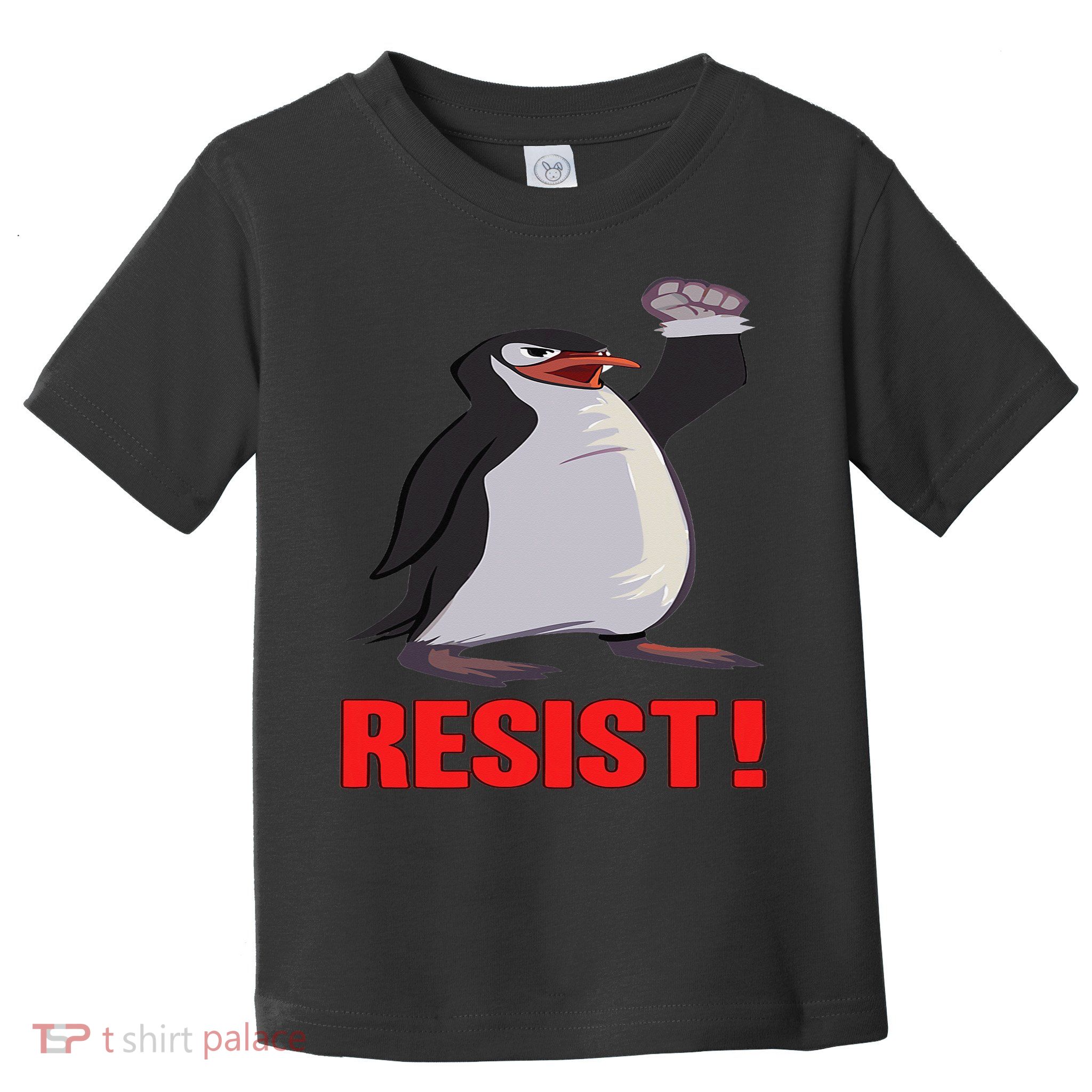 Funny Resist Penguin Activism Vintage Penguins Protest 2025 Toddler T-Shirt