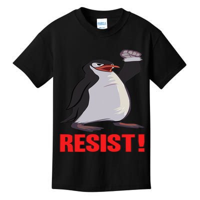 Funny Resist Penguin Activism Vintage Penguins Protest 2025 Kids T-Shirt