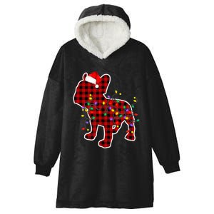 Festive Red Plaid Pajamas for the Whole Family French Bulldog Hooded Wearable Blanket