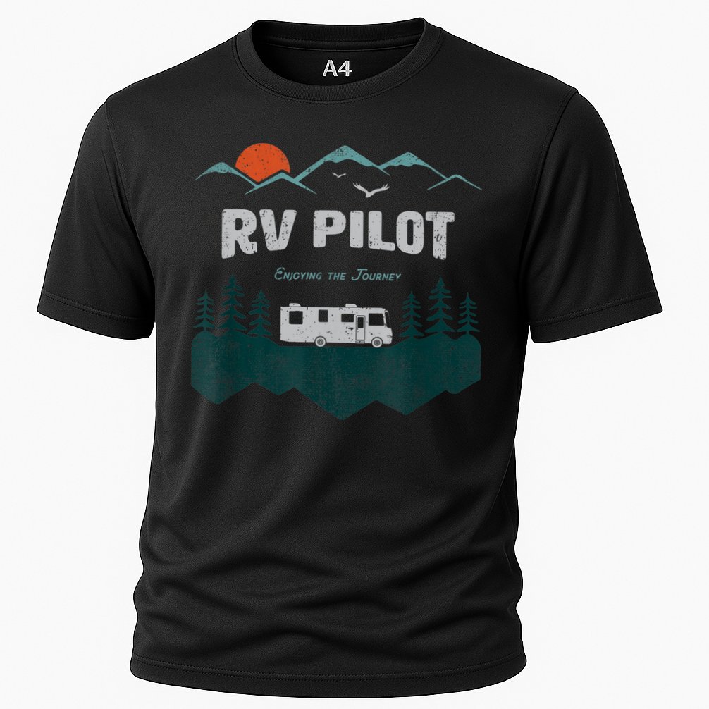 Funny Rv Pilot Camping Gift Funny Motorhome Travel Vacation Gift Cooling Performance Crew T-Shirt