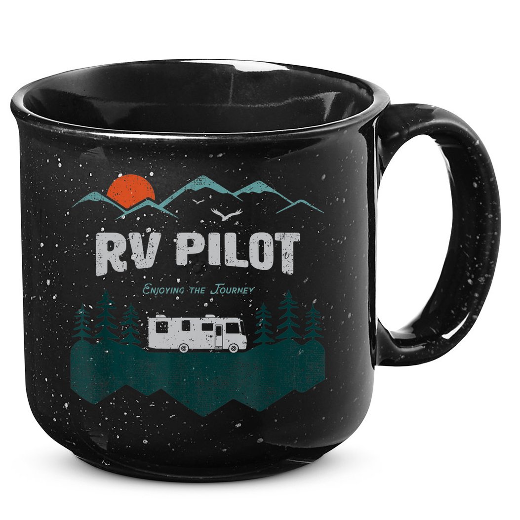 Funny Rv Pilot Camping Gift Funny Motorhome Travel Vacation Gift 15oz Campfire Ceramic Mug