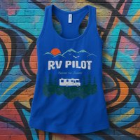 Funny Rv Pilot Camping Gift Funny Motorhome Travel Vacation Gift Womens Tank Top