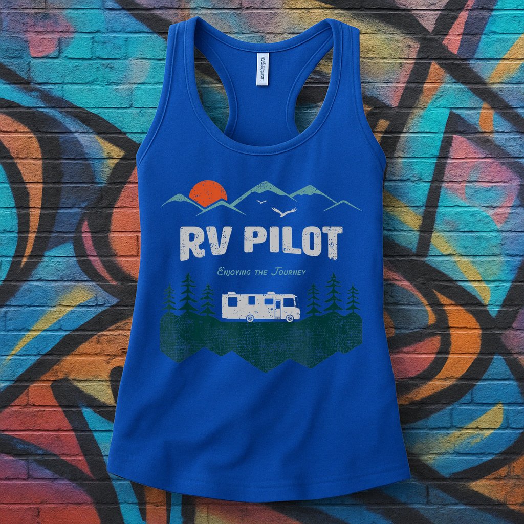 Funny Rv Pilot Camping Gift Funny Motorhome Travel Vacation Gift Womens Tank Top