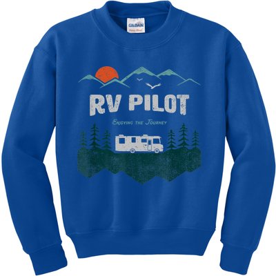 Funny Rv Pilot Camping Gift Funny Motorhome Travel Vacation Gift Kids Sweatshirt