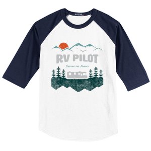 Funny Rv Pilot Camping Gift Funny Motorhome Travel Vacation Gift Baseball Sleeve Shirt