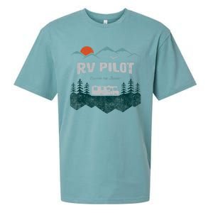 Funny Rv Pilot Camping Gift Funny Motorhome Travel Vacation Gift Sueded Cloud Jersey T-Shirt