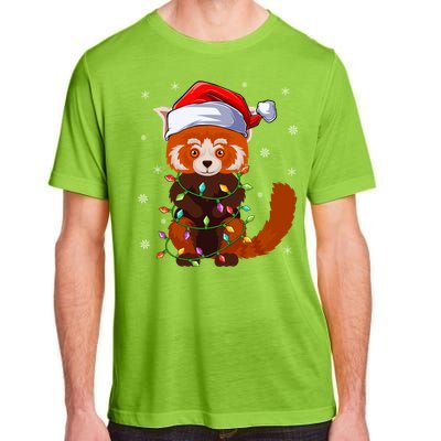 Funny Red Panda Xmas Matching Santa Hat Red Panda Christmas Gift Adult ChromaSoft Performance T-Shirt