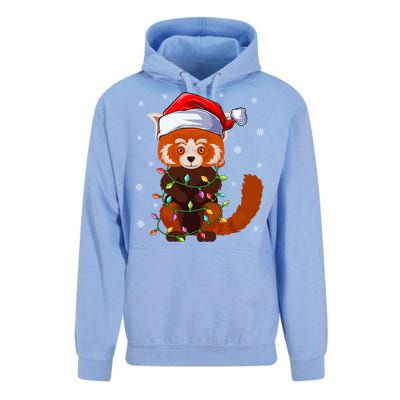 Funny Red Panda Xmas Matching Santa Hat Red Panda Christmas Gift Unisex Surf Hoodie