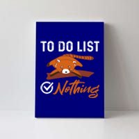 Funny Red Panda Lover To Do List Checkbox Nothing Lazy Relax Gift Canvas