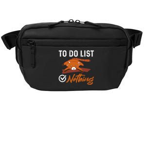 Funny Red Panda Lover To Do List Checkbox Nothing Lazy Relax Gift Crossbody Pack