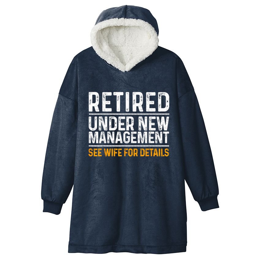 Funny Retirement Party M.E.Ns Dad Humor Classic Fit Hooded Wearable Blanket
