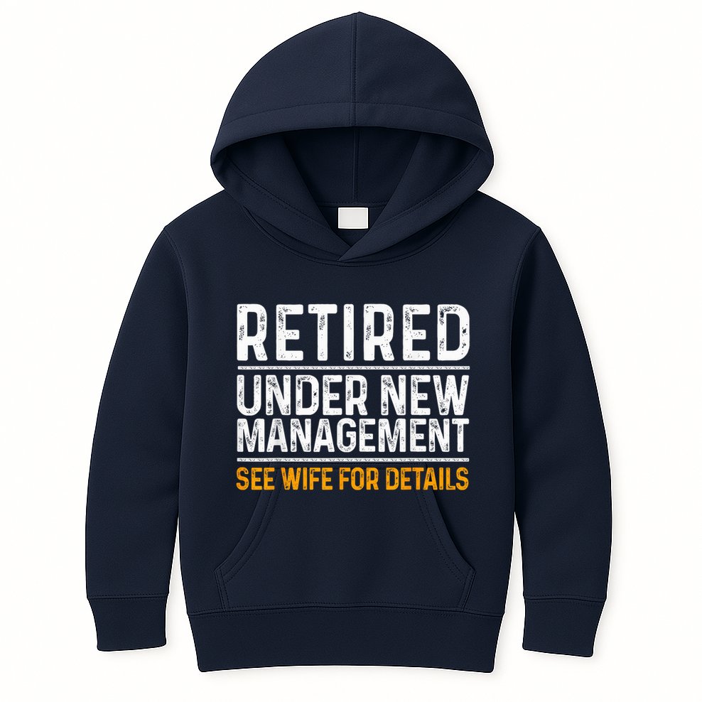 Funny Retirement Party M.E.Ns Dad Humor Classic Fit Kids Hoodie