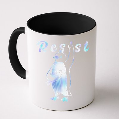Funny Resist Penguins Cool Retro I Stand With Penguins Coffee Mug
