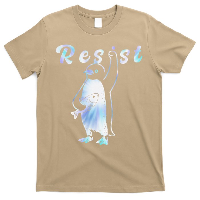 Funny Resist Penguins Cool Retro I Stand With Penguins T-Shirt