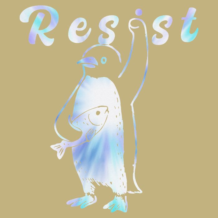 Funny Resist Penguins Cool Retro I Stand With Penguins T-Shirt