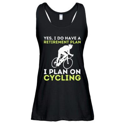 Funny Retirement Plan Cycling Bike Lover Bicycling Cyclist Ladies Essential Flowy Tank