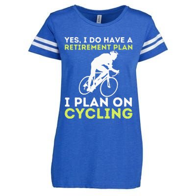 Funny Retirement Plan Cycling Bike Lover Bicycling Cyclist Enza Ladies Jersey Football T-Shirt