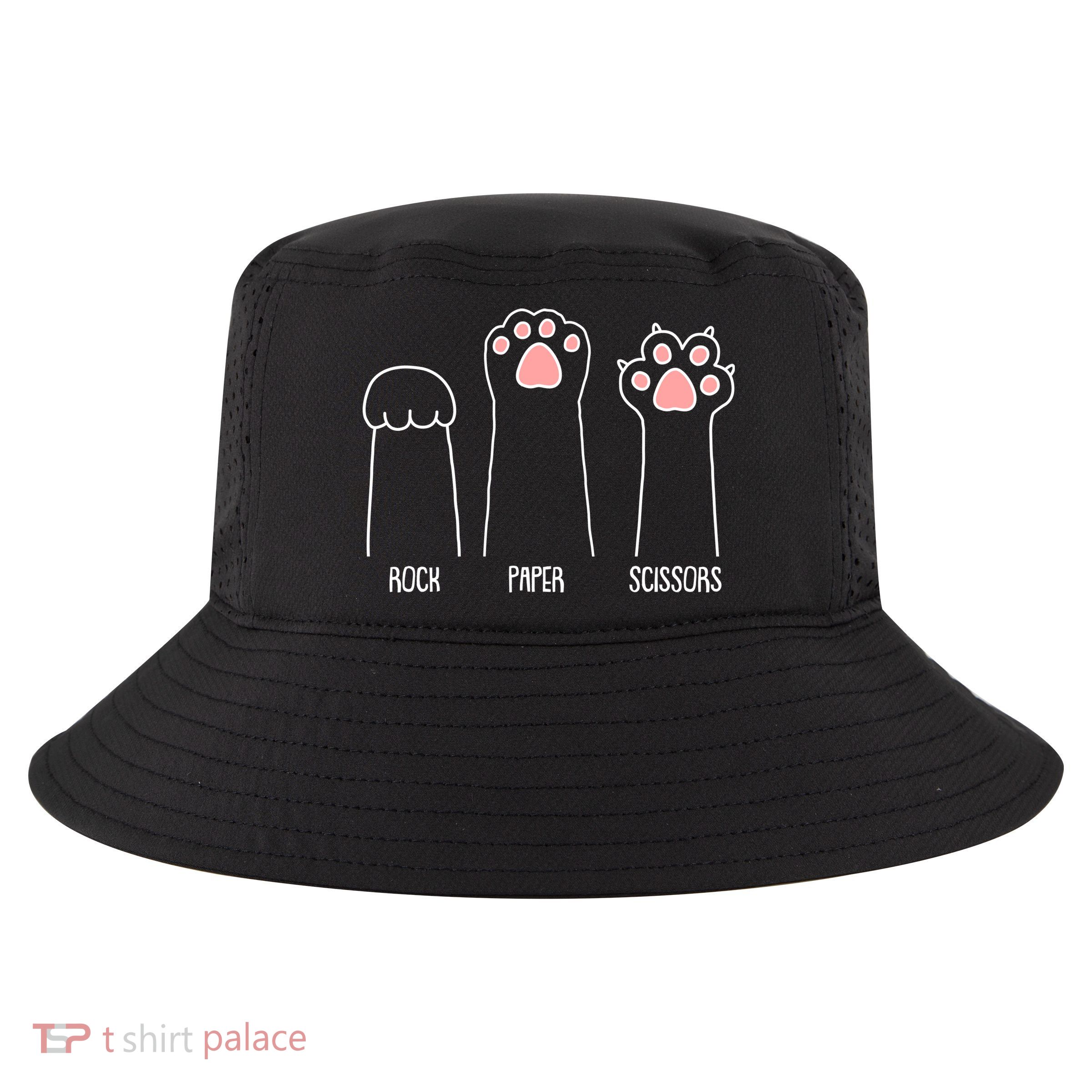 Funny Rock Paper Scissors Cat Paws Cool Comfort Performance Bucket Hat