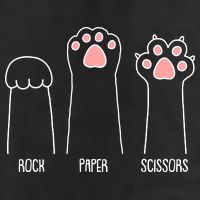 Funny Rock Paper Scissors Cat Paws Large Microfiber Waffle Golf Towel