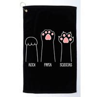 Funny Rock Paper Scissors Cat Paws Golf Towel