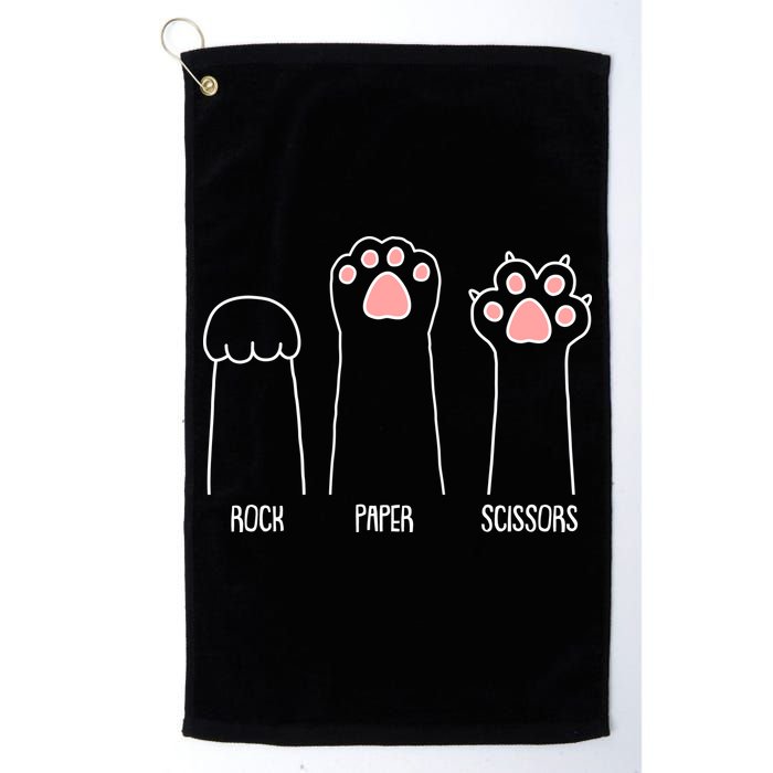 Funny Rock Paper Scissors Cat Paws Golf Towel