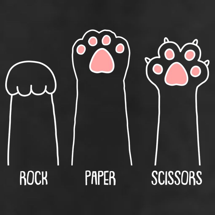 Funny Rock Paper Scissors Cat Paws Golf Towel
